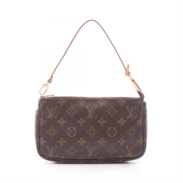 LOUIS VUITTON Pochette Accessoires Handbag pouch M51980 Monogram leather Brown