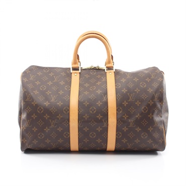 LOUIS VUITTON Keepall 45 travel hand bag M41428 Monogram leather Brown Used