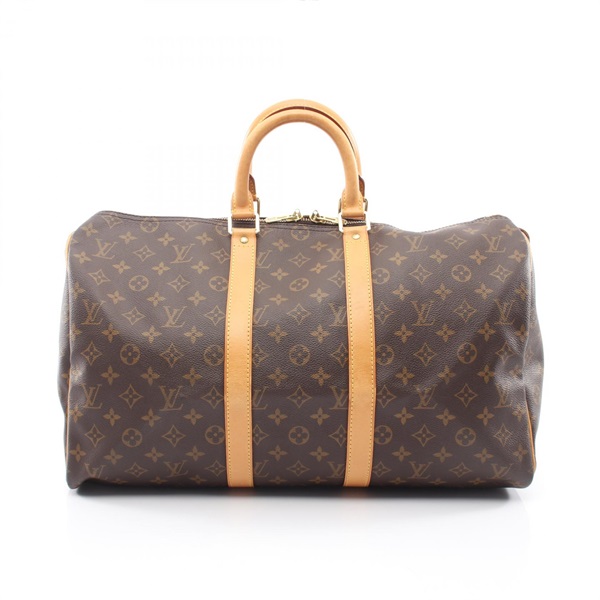 LOUIS VUITTON Keepall 45 travel hand bag M41428 Monogram leather Brown Used