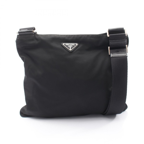 PRADA Triangle logo Shoulder Crossbody Bag VA0053 Nylon Saffiano leather BK Used