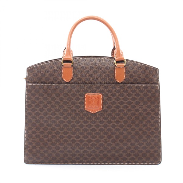 CELINE Macadam Handbag canvas Brown Used Women