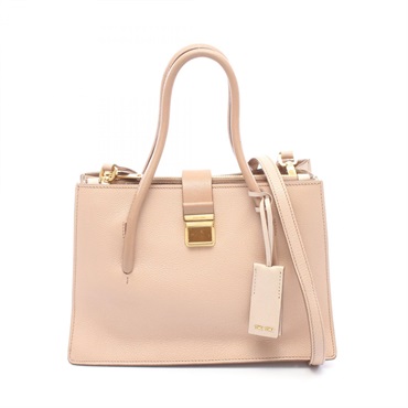 Miu Miu MADRAS Shoulder Crossbody Tote Handbag 5BA104 leather Beige Pink Used