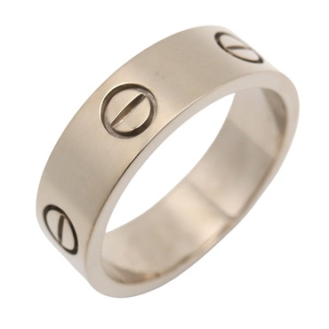 CARTIER Love Ring 18KWG White Gold Used Unisex US size 7.75 #57