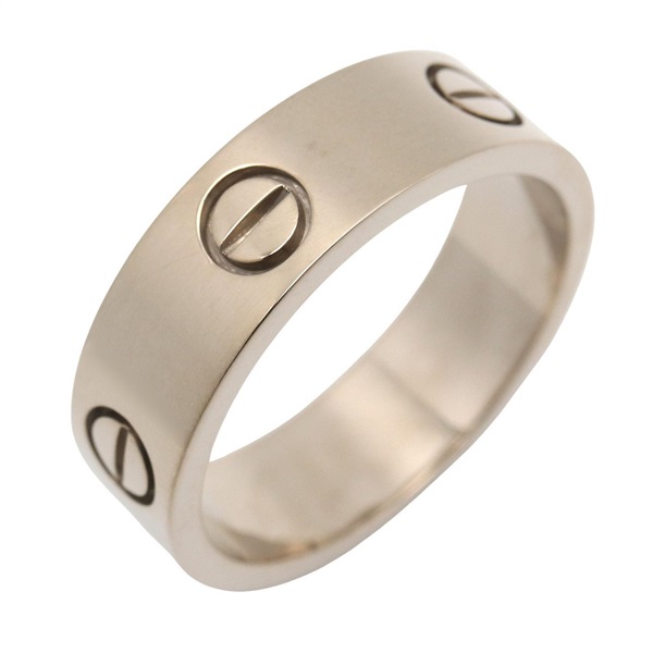 CARTIER Love Ring 18KWG White Gold Used Unisex US size 7.75 #57