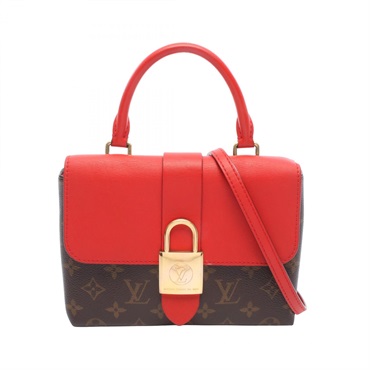 LOUIS VUITTON Locky BB Shoulder Crossbody Handbag M44141 canvas leather Red Used
