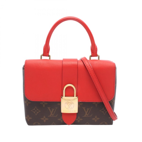 LOUIS VUITTON Locky BB Shoulder Crossbody Handbag M44141 canvas leather Red Used