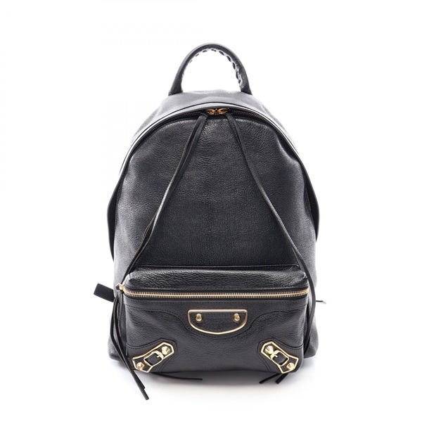 BALENCIAGA City Rucksack Backpack leather Black Used unisex