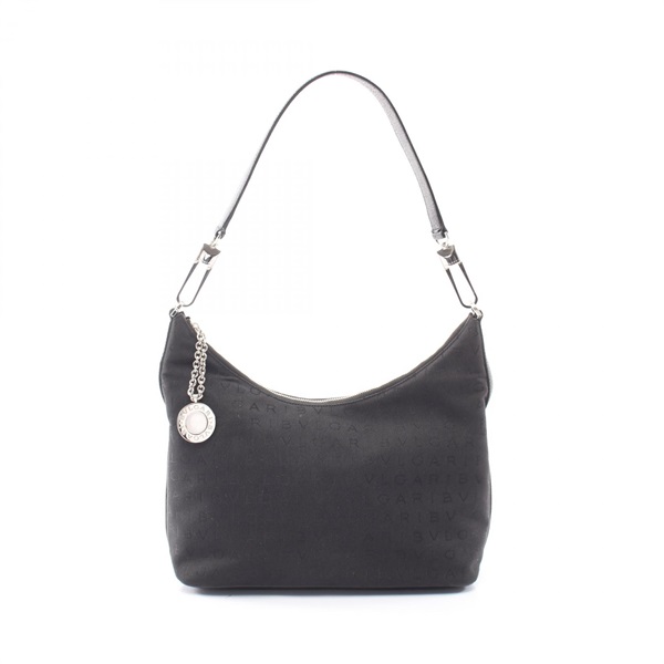 BVLGARI Logomania Bvlgari Bvlgari Shoulder Bag canvas Black Used Women