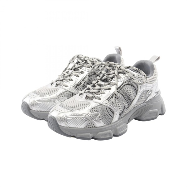 Christian Dior Chrono Mesh Sneakers Shoes #37 1/2 leather Fabric Silver Women