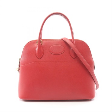HERMES Bolide31 Shoulder Courchevel leather Rouge vif Used Women GHW A