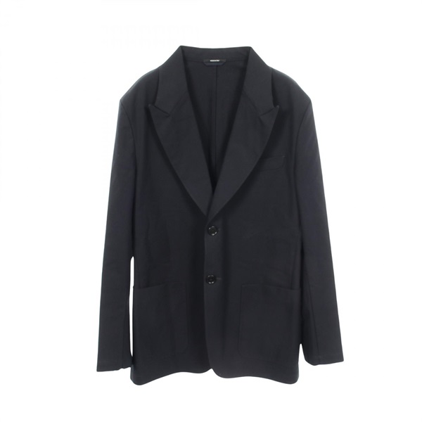 HERMES Tailored Jacket cotton Navy Used mens size 48
