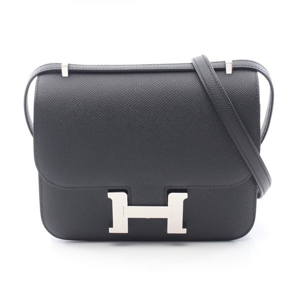 HERMES Constance 3 mini Shoulder Bag 083905CK Epsom leather Black Used SHW G