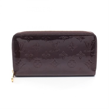 LOUIS VUITTON Zippy wallet Around long purse M93522 Vernis Amarrant Used Women