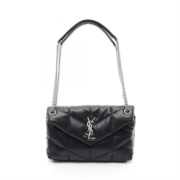 SAINT LAURENT PARIS Lulu Puffer Chain Shoulder Bag 5774761EL001000 leather NEW