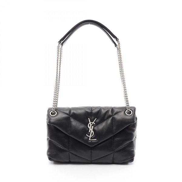 SAINT LAURENT PARIS Lulu Puffer Chain Shoulder Bag 5774761EL001000 leather NEW