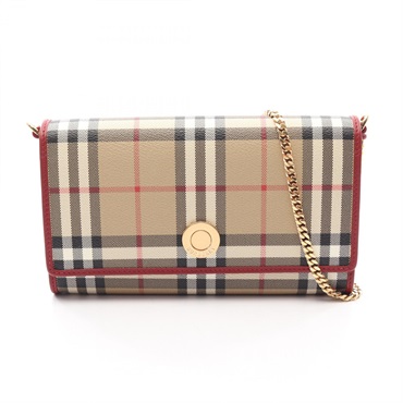 BURBERRY Nova Check Shoulder Bag 8116321 canvas leather Beige Multi NEW Women