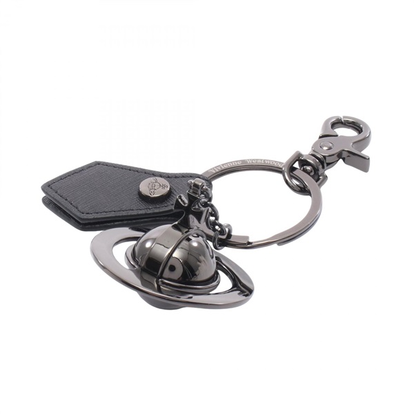 Vivienne Westwood Orb key ring 8203011NUOM0014N401 leather metal Black NEW Women