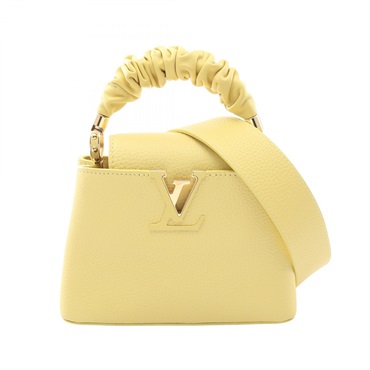 LOUIS VUITTON Capucine MINI Shoulder Handbag M21798 leather Yellow Used women LV