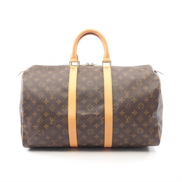 LOUIS VUITTON Keepall 45 Hand bag M41428 Monogram canvas leather Brown Used LV
