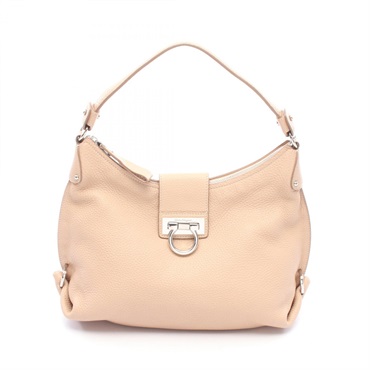 Salvatore Ferragamo Gancini Shoulder hand Bag 21 E654 leather Pink Used Women