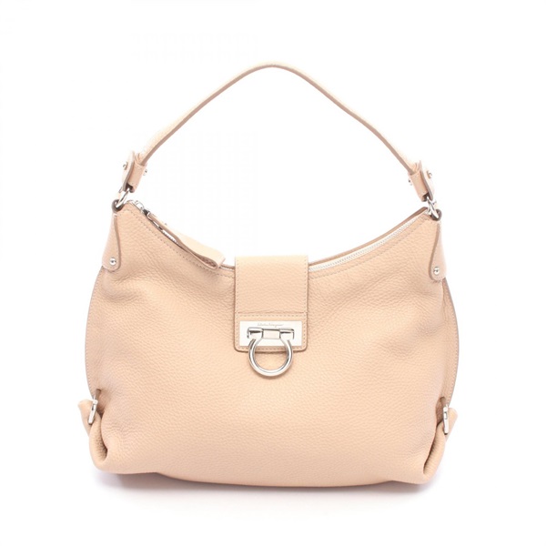 Salvatore Ferragamo Gancini Shoulder hand Bag 21 E654 leather Pink Used Women