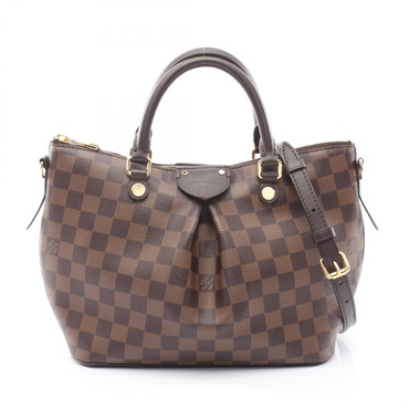 LOUIS VUITTON Siena PM Shoulder Crossbody Handbag N41545 Damier Ebene Used LV