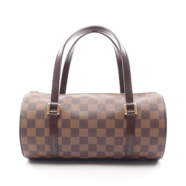 LOUIS VUITTON Papillon 26 Barrel Handbag N51304 Damier Ebene canvas leather Used