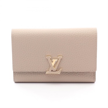 LOUIS VUITTON Portefeuille Capucines Compact Tri-fold Wallet M62159 leather LV