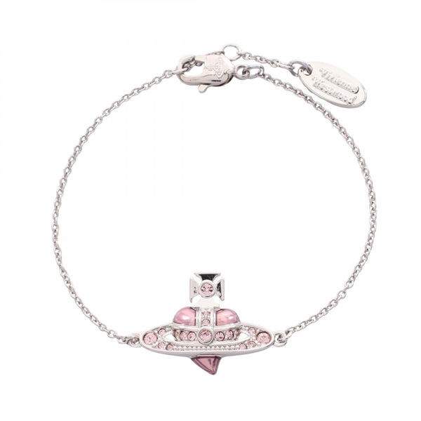 Vivienne Westwood NEW DIAMANTE HEART Bracelet 6102021T/02P686 SS Rhinestone NEW