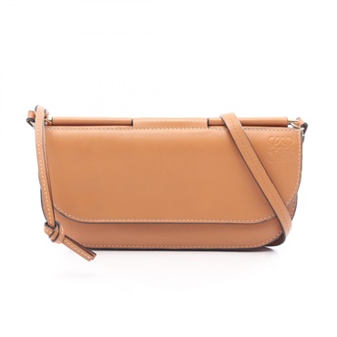 LOEWE Gate Pochette Wallet Shoulder Bag leather Brown Used Women
