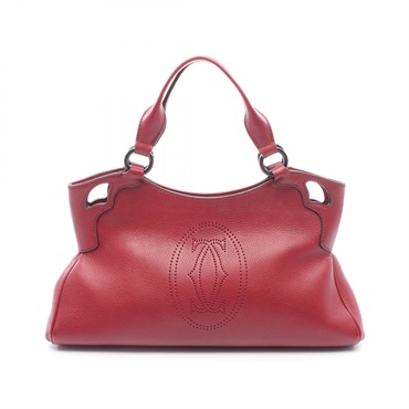 CARTIER Marcello de Cartier SM Handbag leather Bordeaux Used Women