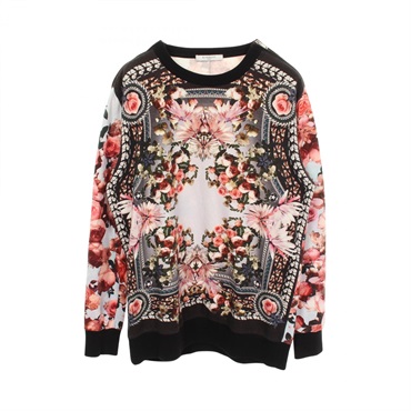 GIVENCHY Floral Sweatshirt Long sleeved Top cotton Pink Multicolor Used size XS