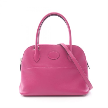 HERMES Bolide 27 shoulder Handbag A Swift leather Rose purple Used SHW