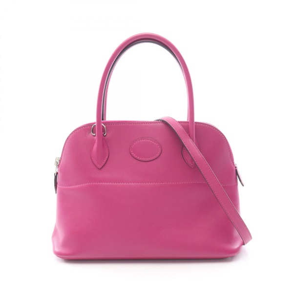 HERMES Bolide 27 shoulder Handbag A Swift leather Rose purple Used SHW