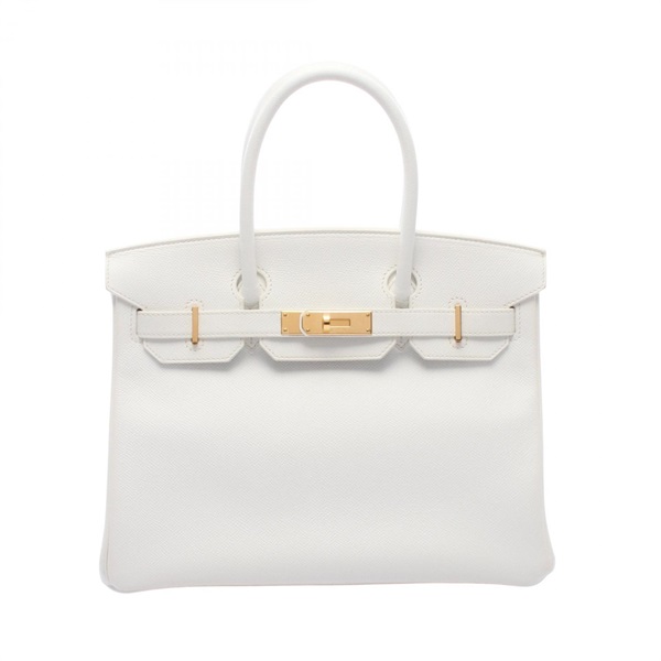 HERMES Birkin 30 Handbag R 041701CC Epsom leather White Used Women GHW
