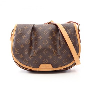 LOUIS VUITTON Menilmontant PM Shoulder Bag M40474 Monogram canvas leather Used