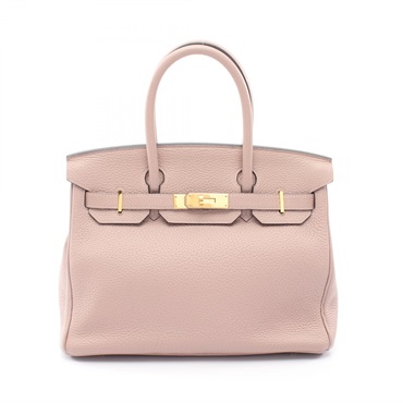 HERMES Birkin 30 Handbag 025789CC Taurillon Clemence Glycine Used GHW