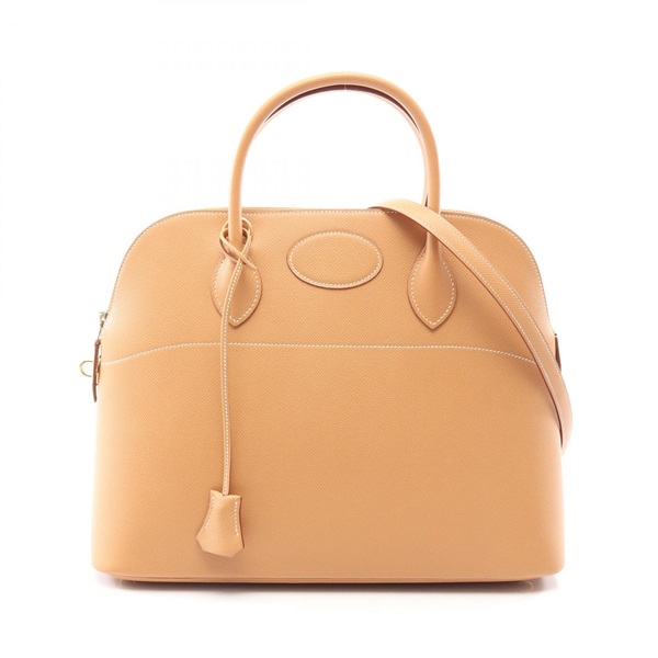 HERMES Bolide 35 shoulder Handbag B Courchevel leather natural Used Women GHW