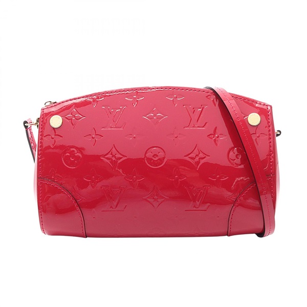 LOUIS VUITTON Santa Monica Clutch Crossbody Bag M50406 Vernis leather Pink Used