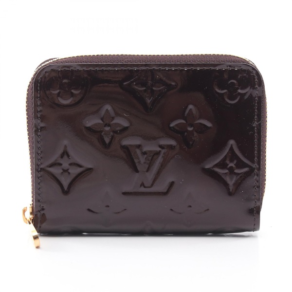 LOUIS VUITTON zippy coin purse wallet M93607 Monogram Vernis Amarrante Used