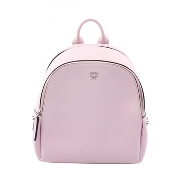 MCM Studs Rucksack Backpack leather Pink Used Women
