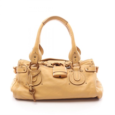 Chloe Paddington Shoulder Handbag leather Brown Used Women