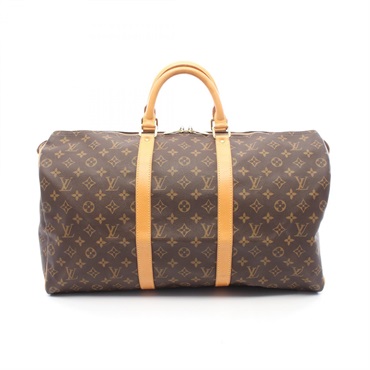 LOUIS VUITTON Keepall 50 Hand bag M41426 Monogram canvas leather Brown Used LV