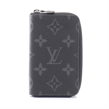 LOUIS VUITTON Zippy Coin Purse Vertical M81662 Monogram eclipse Black Used mens