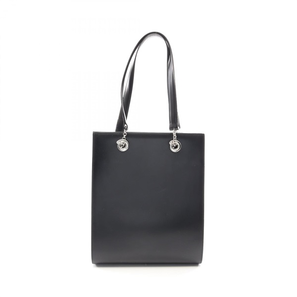 CARTIER PANTHERE Shoulder Tote Bag leather Black Used Women SHW