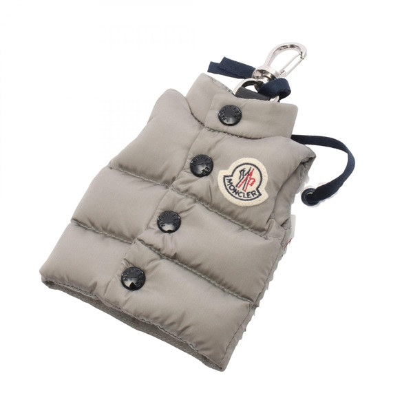 MONCLER Vest with Key Ring Charm 6F00002M7726903 Nylon leather Gray Preowned