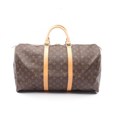 LOUIS VUITTON Keepall 50 Duffel HandBag M41426 Monogram canvas leather Used LV