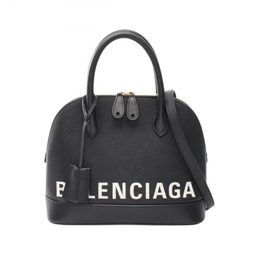 BALENCIAGA VILLE TOP HANDLE S Shoulder Crossbody Handbag 550645 leather BK Used