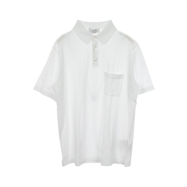 HERMES H embroidered pocket short sleeve Polo shirt