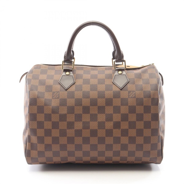 LOUIS VUITTON Speedy 30 Handbag N41531 Damier canvas Brown Ebene Used Women LV